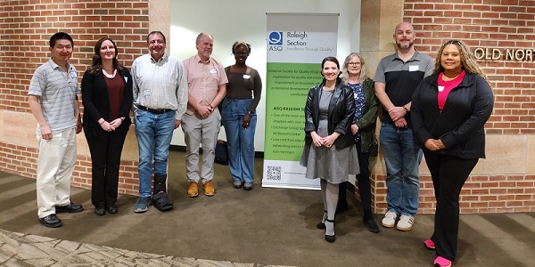 ASQ Raleigh Life Sciences SIG attendees gathering at the NC Biotech Center